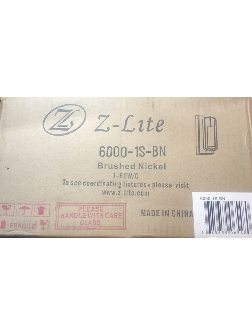 Z-Lite 6000-1S-BN Aideen 1 Light 4.5 inch Brushed Nickel Wall Sconce Wall Light